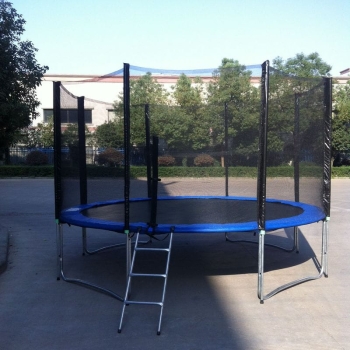 Trampolina ogrodowa z siatką i drabinką, średnica 366cm
