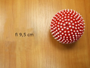 PIŁKA JEŻ - PISZCZEK FI  9,5 cm.  zestaw 4 szt.