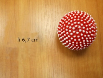 PIŁKA JEŻ - PISZCZEK FI 6,7 CM - zestaw 4 szt. 