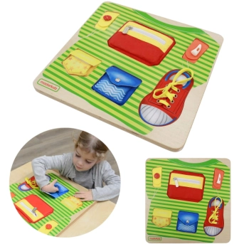 Tablica Edukacyjna Trening Umiejętności Ubrania Montessori