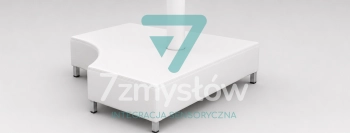 Podest narożny z otworem na kolumnę wodną