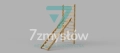 Drabinka dostawiana STRATO-07 210 × 50 cm – widok konstrukcji