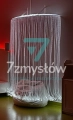 Baldachim światłowodowy LUNA – półkolisty plafon i pasma o zwisie 200 cm