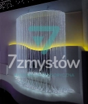 Baldachim światłowodowy LED RGBW półokrąg fi130cm