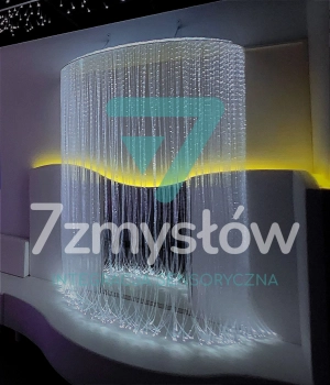 Baldachim światłowodowy LED RGBW półokrąg fi130cm