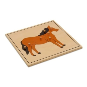 Puzzle drewniane -Koń - pomoce Montessori  