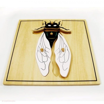 Puzzle drewniane- Mucha - pomoce Montessori   