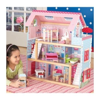 Dom dla lalek z meblami