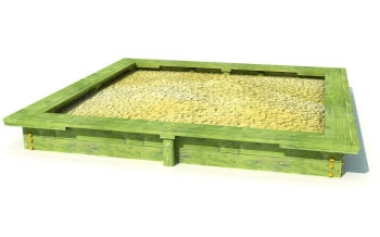 PLAC ZABAW - Piaskownica z desek 3 x 3 m.