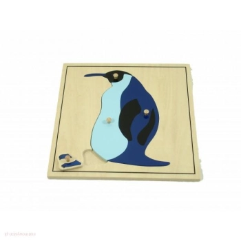Puzzle drewniane-Pingwin - pomoce Montessori    